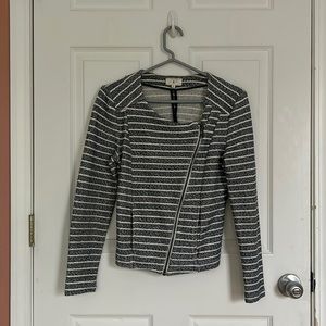 Lou & Grey Size XS asymmetrical zipper Zip Up Blazer
